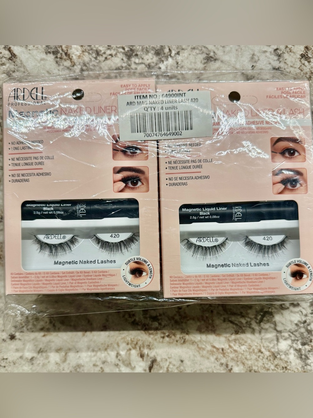 Ardell Magnetic Naked Lashes 420 with Black Magnetic Liquid Liner - Black